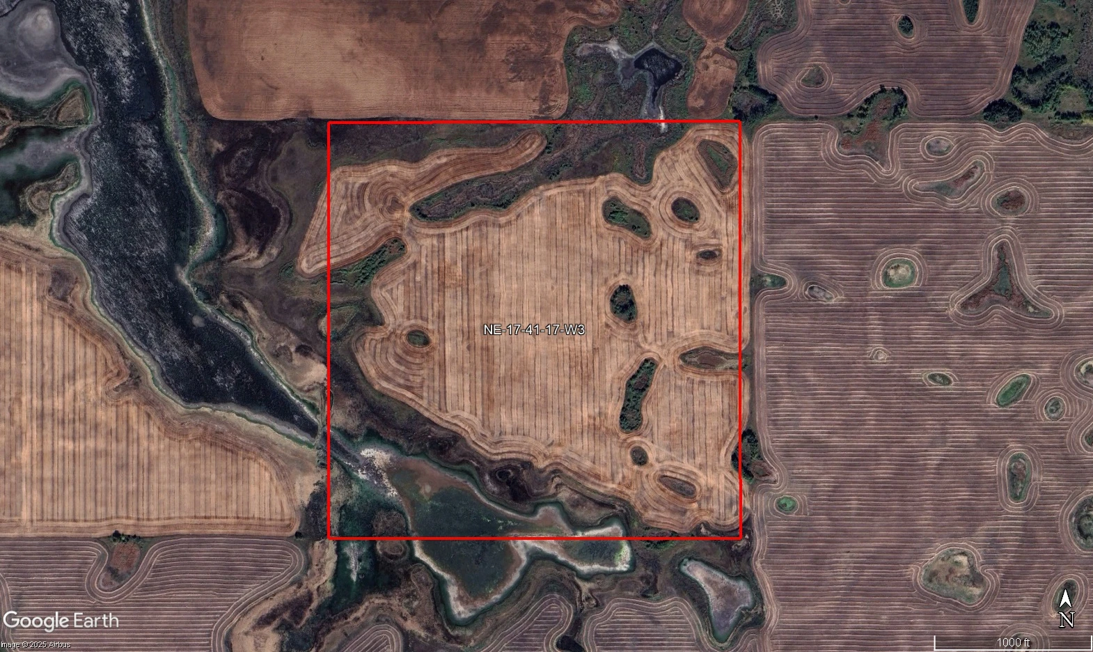 1 Satellite Image Outlined