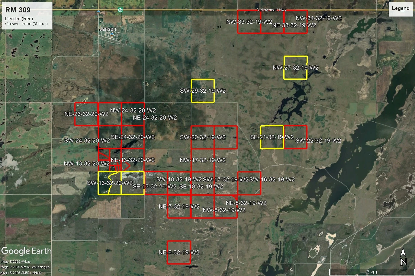 1 Satellite Image outlined with Crown Lease