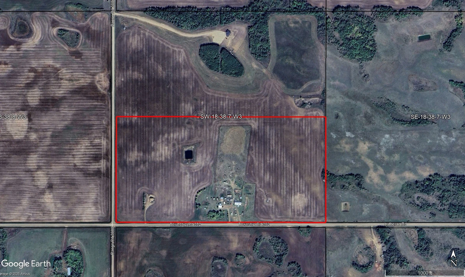 1 Satellite image outlined