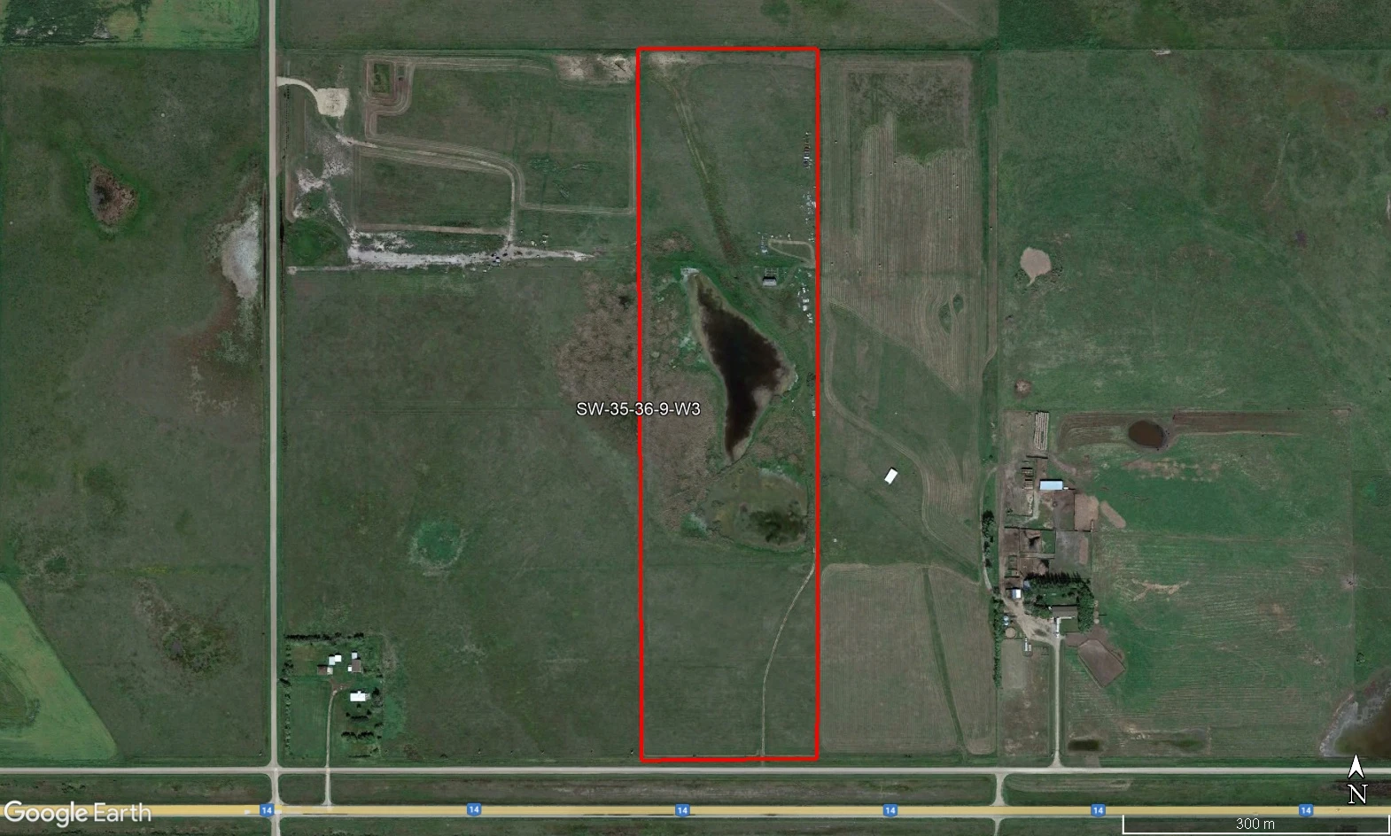 1 Satellite image outlined