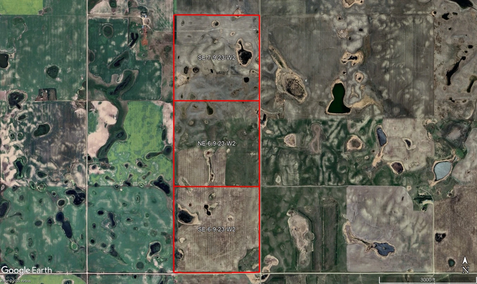 1 Satellite image outlined