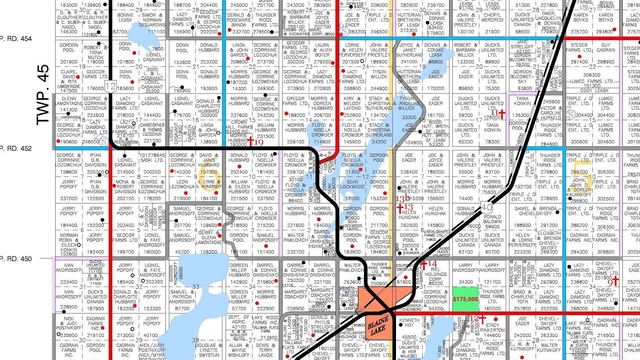 RM 434 Blaine Lake highlighted