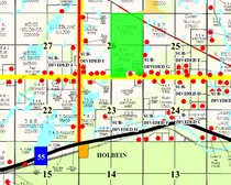 RM 493 map highlighted