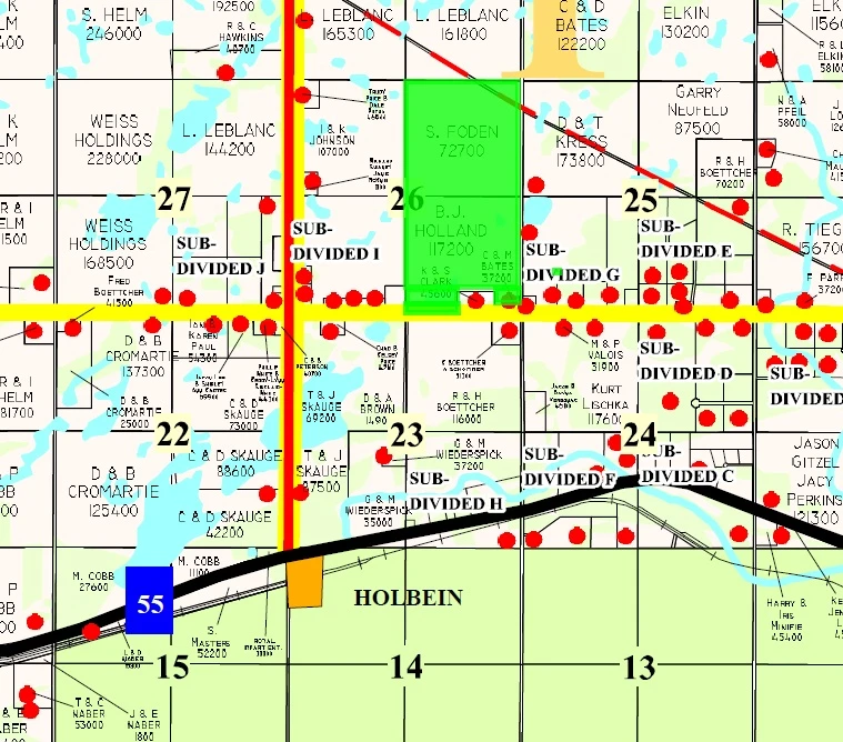 RM 493 map highlighted