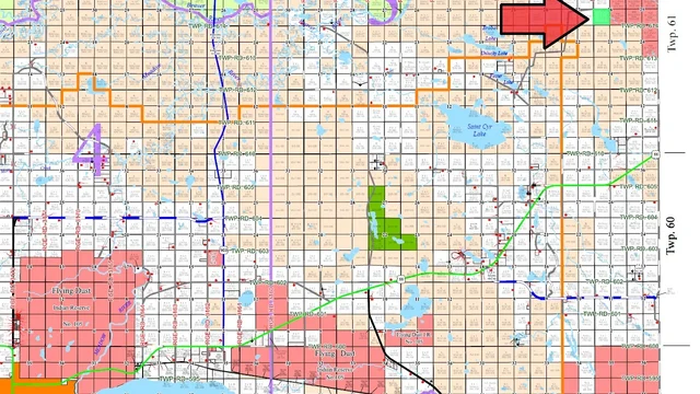 RM 588 map with Meadow Lake - highlighted