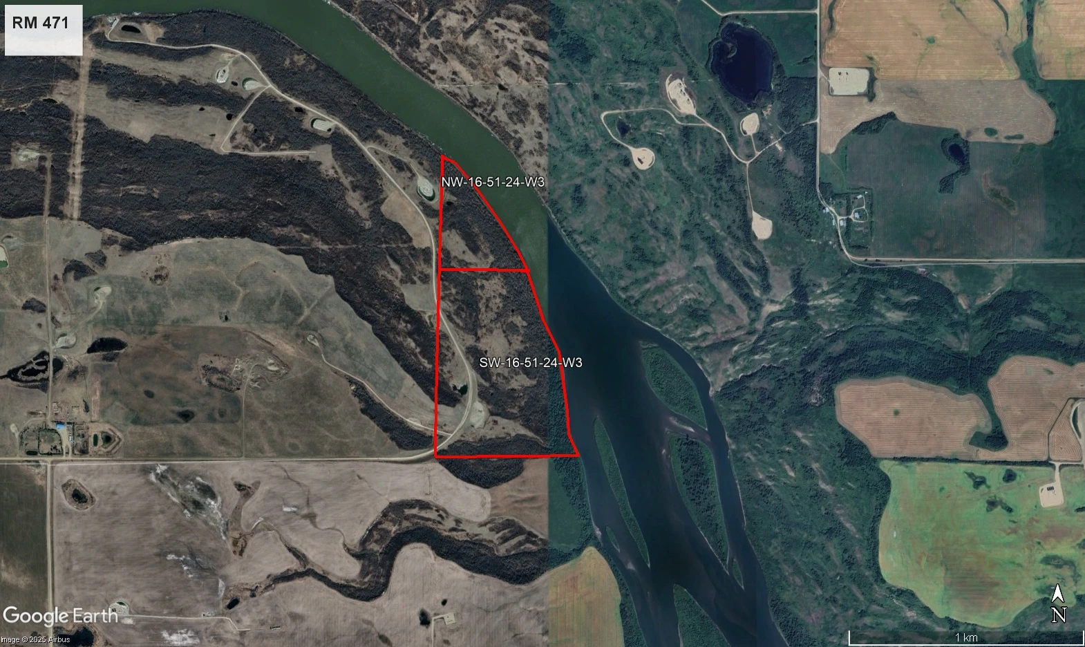 Satellite Image - Outlined