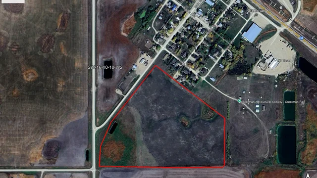 Satellite Image - outlined Creelman