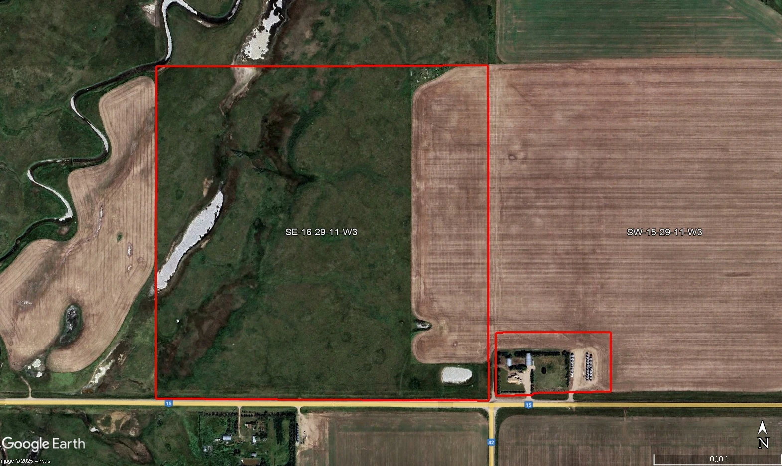 Satellite Image Outlined