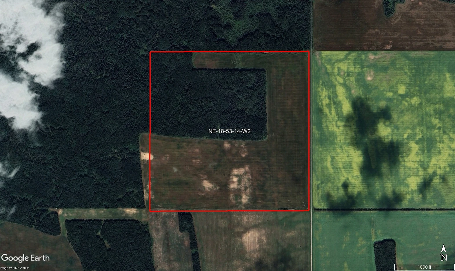 Satellite Image Outlined