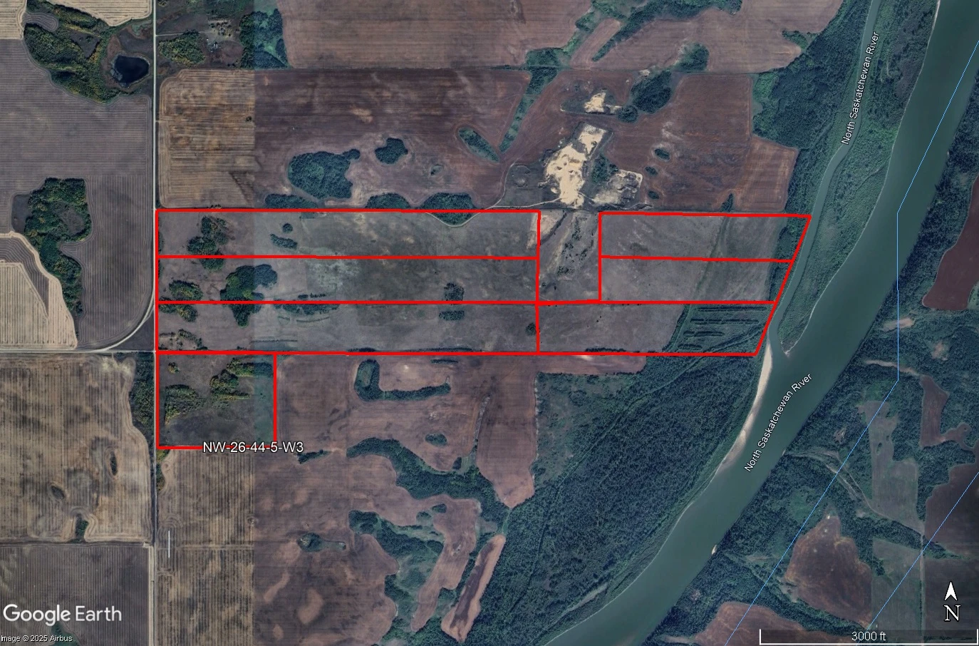 Satellite Image RM 434 outlined