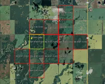 Satellite Image RM 467 outlined