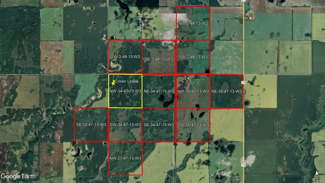 Satellite Image RM 467 outlined