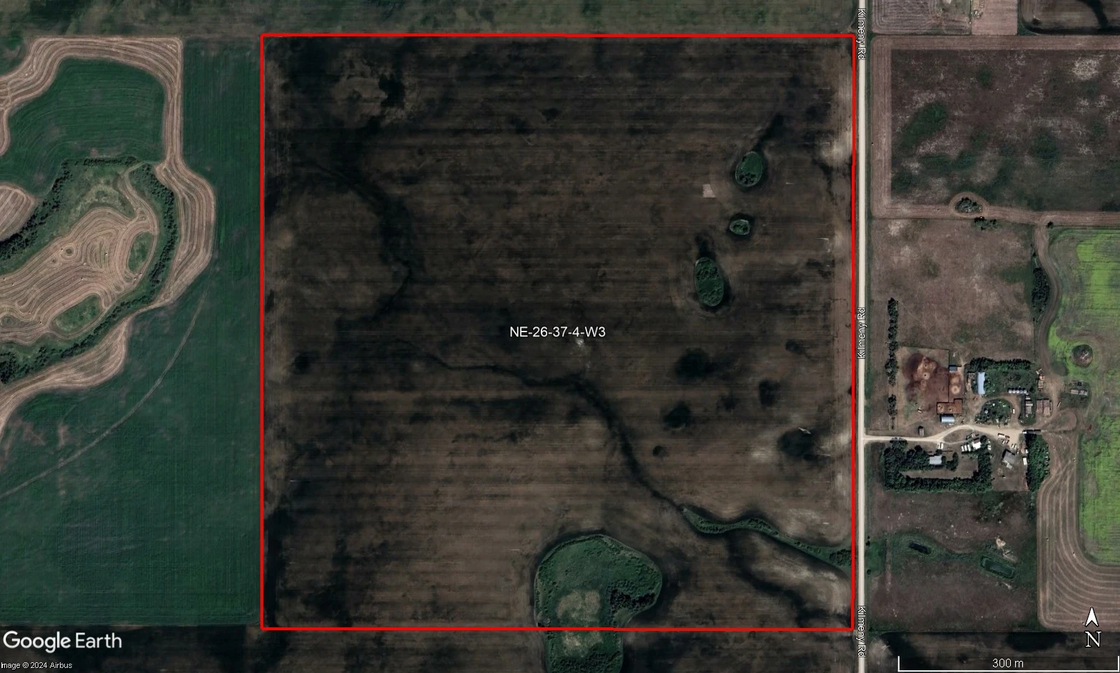 Satellite Image outlined NE 26