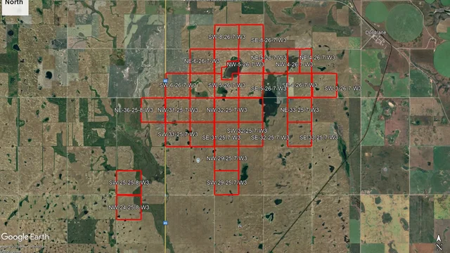 Satellite Image outlined north