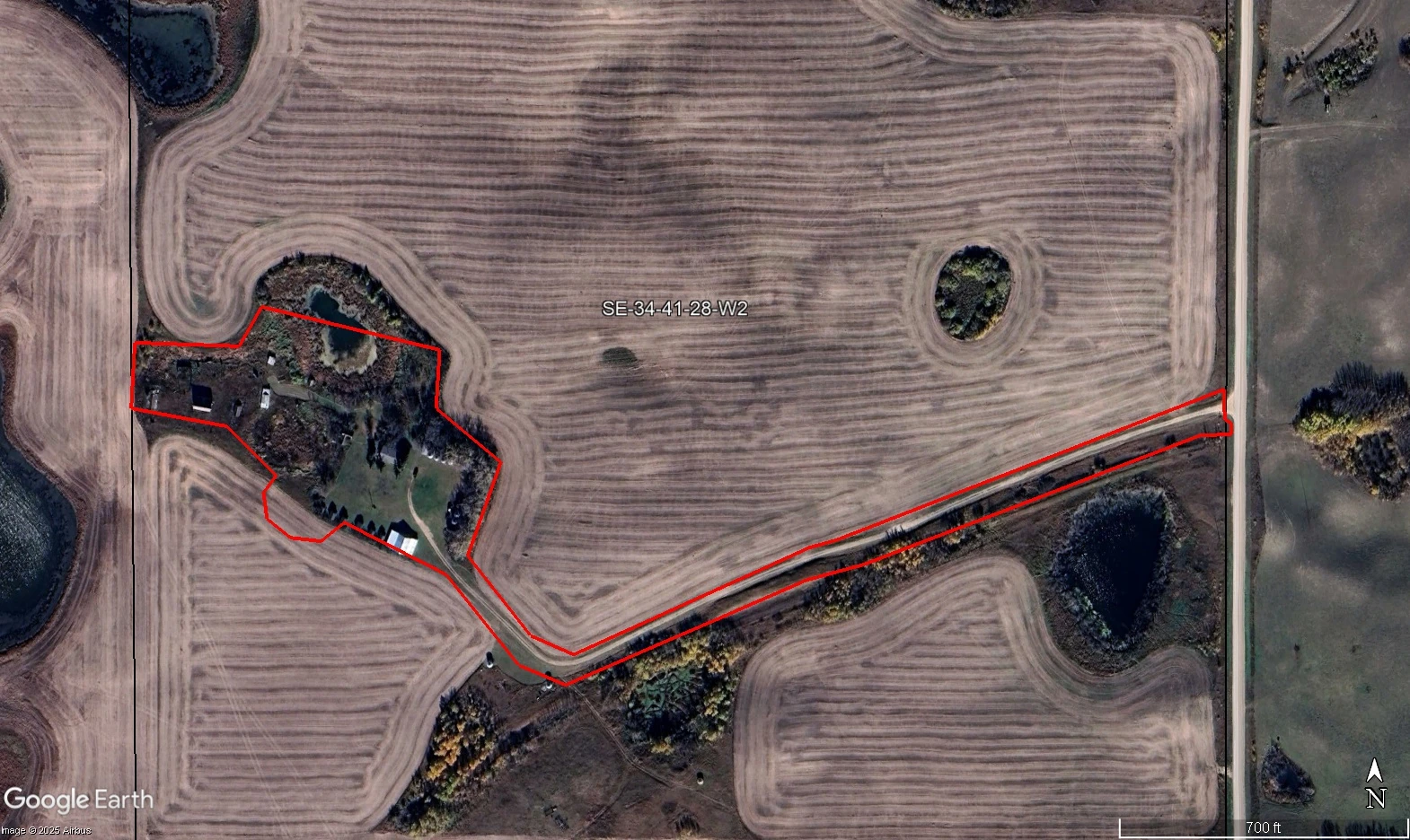 Satellite image outlined